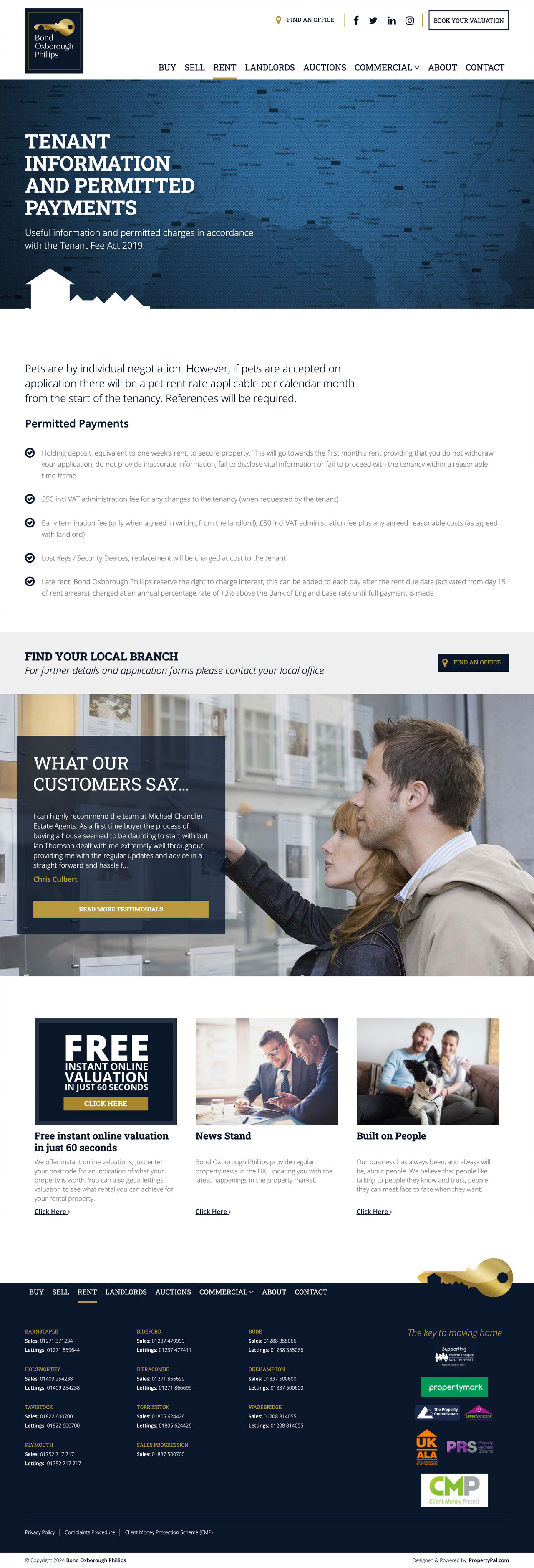 Tenant Information and Permitted Payments